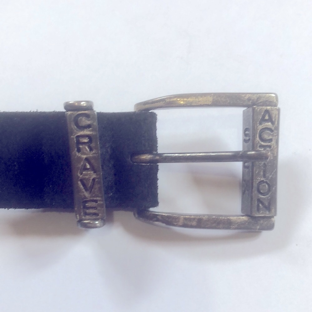 Vintage Jean Machine “Message” Suede Belt